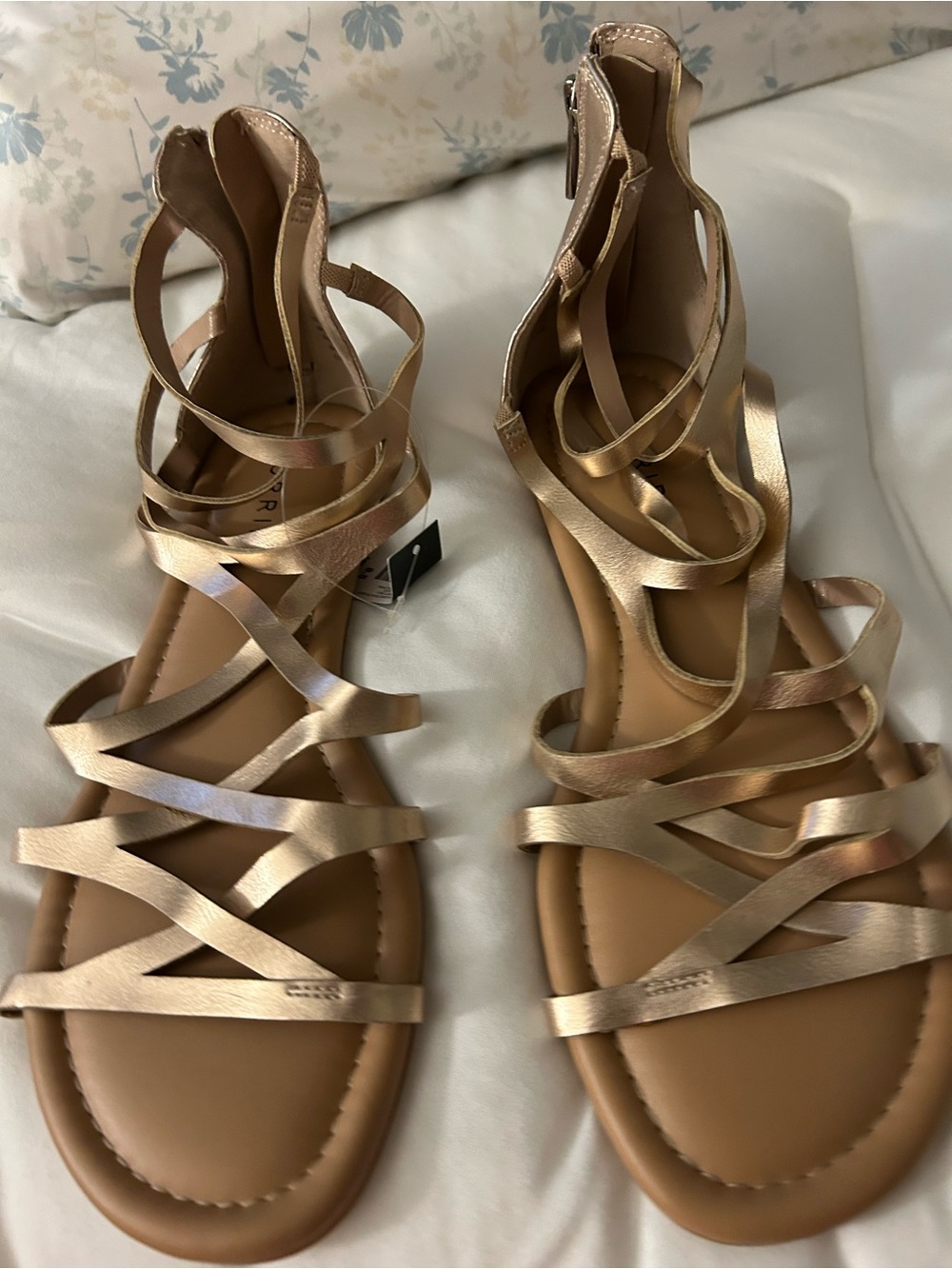 Torrid Women's Strappy Metallic Gold Gladiator Sandals